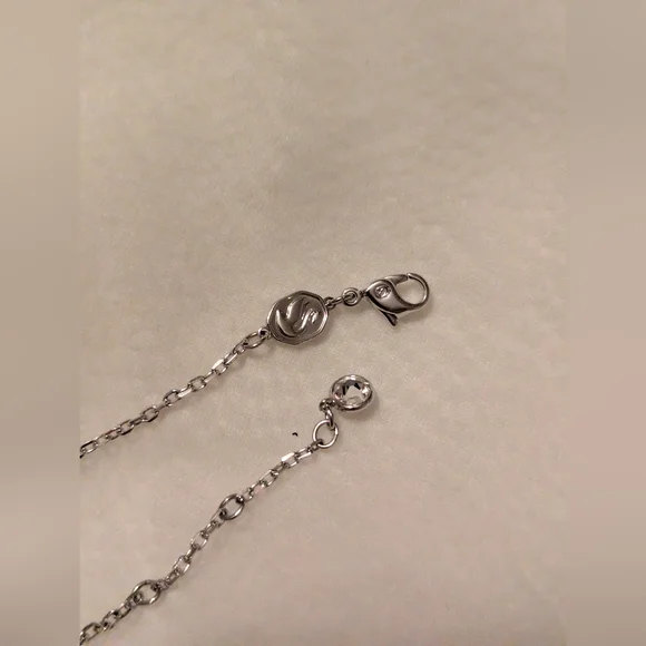 Swarovski Crystal Una Swan Heart Shaped Pendant Pink Rose Rhodium Plated NWT - Picture 6 of 9